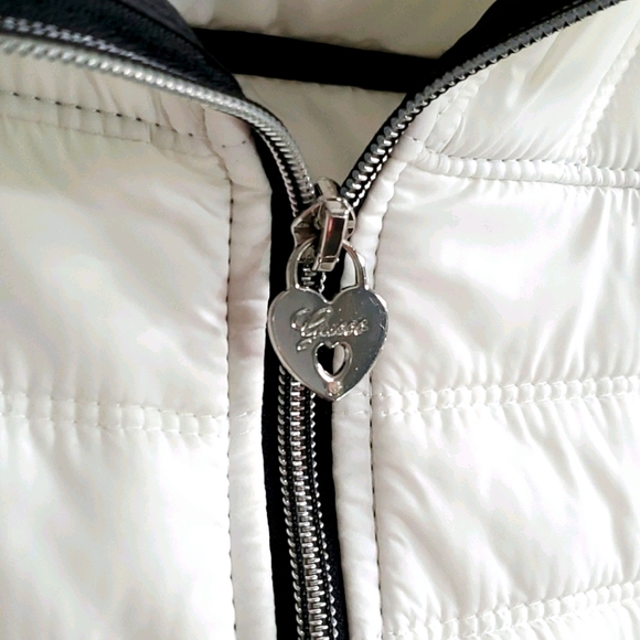 GUESS White Puffer Jacket M NWOT - Picture 4 of 16